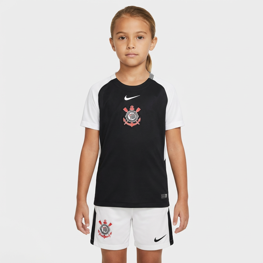 Conjunto Infantil Feminino Nike Corinthians 2025/26 II        <span class="lbx-verified" aria-label="Produto verificado">
            <img src="https://cdn-icons-png.flaticon.com/512/1828/1828640.png" alt="Produto verificado">
        </span>