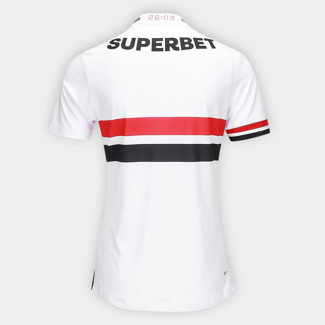 Camisa Sao Paulo Feminina’s 2025/26 Home        <span class="lbx-verified" aria-label="Produto verificado">
            <img src="https://cdn-icons-png.flaticon.com/512/1828/1828640.png" alt="Produto verificado">
        </span>